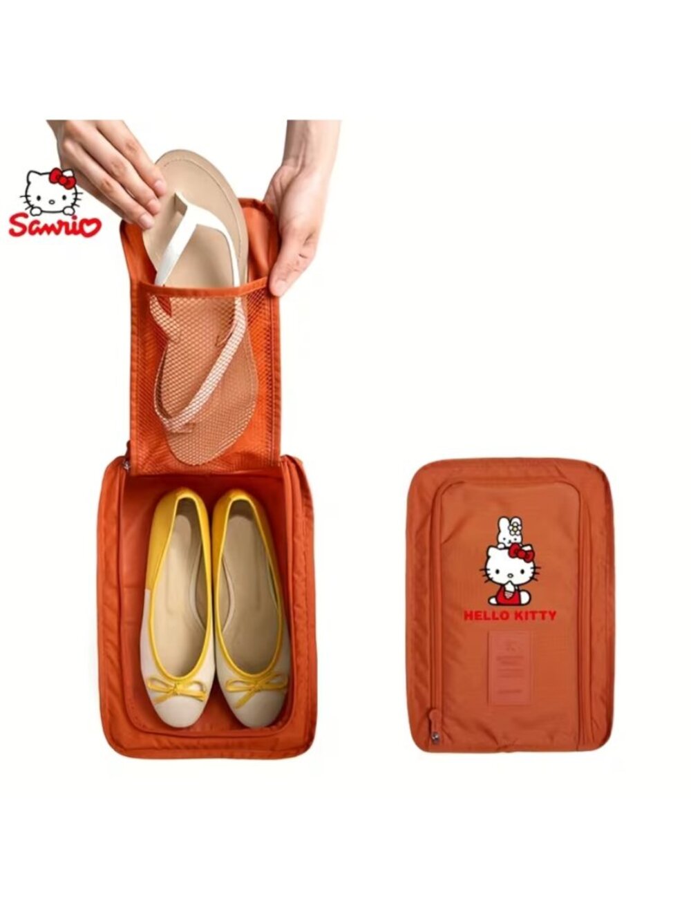 Hello Kitty Travel Shoe Bag Organizer Foldable Waterproof Storage Case Sneakers